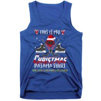 Funny Ice Hockey Players Xmas This Is My Christmas Pajamas Gift Tank Top