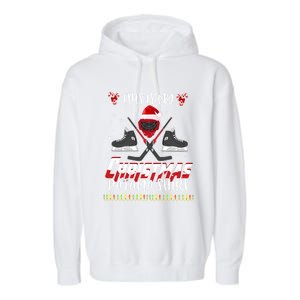 Funny Ice Hockey Players Xmas This Is My Christmas Pajamas Gift Garment-Dyed Fleece Hoodie