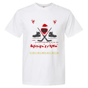 Funny Ice Hockey Players Xmas This Is My Christmas Pajamas Gift Garment-Dyed Heavyweight T-Shirt