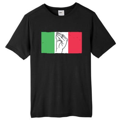 Funny Italian Hand Gesture Italian Flag Italy Italia Tall Fusion ChromaSoft Performance T-Shirt