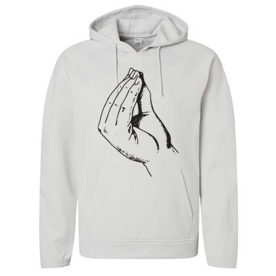 Funny Italian Hand Gesture What Performance Fleece Hoodie