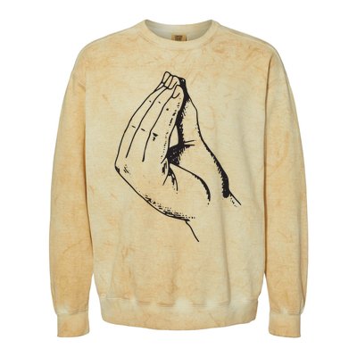 Funny Italian Hand Gesture What Colorblast Crewneck Sweatshirt