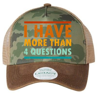 Funny I Have More Than Four Questions Passover Legacy Tie Dye Trucker Hat