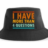 Funny I Have More Than Four Questions Passover Sustainable Bucket Hat