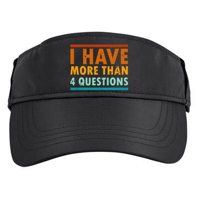 Funny I Have More Than Four Questions Passover Adult Drive Performance Visor