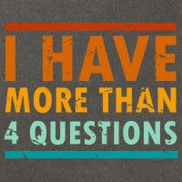 Funny I Have More Than Four Questions Passover Cotton Canvas Backpack
