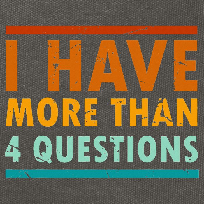 Funny I Have More Than Four Questions Passover Cotton Canvas Backpack