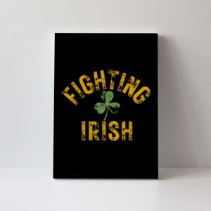 Fighting Irish History Gold Shamrock Canvas