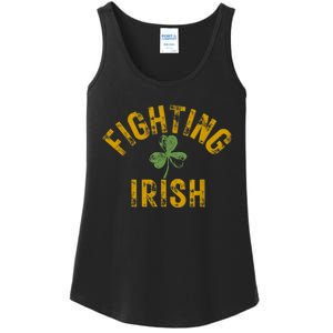 Fighting Irish History Gold Shamrock Ladies Essential Tank