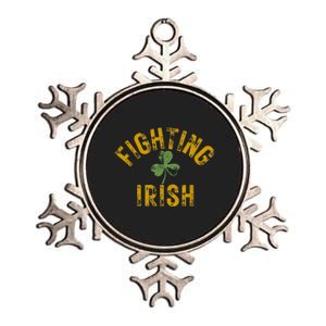 Fighting Irish History Gold Shamrock Metallic Star Ornament