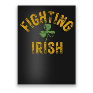 Fighting Irish History Gold Shamrock Poster