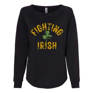 Fighting Irish History Gold Shamrock Womens California Wash Sweatshirt