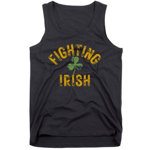 Fighting Irish History Gold Shamrock Tank Top