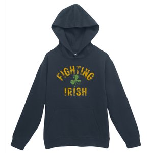 Fighting Irish History Gold Shamrock Urban Pullover Hoodie