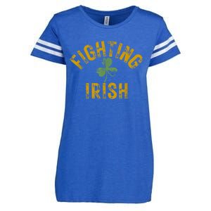 Fighting Irish History Gold Shamrock Enza Ladies Jersey Football T-Shirt