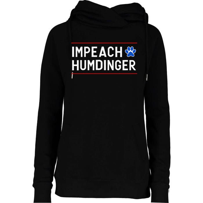 Funny Impeach Humdinger Tee Womens Funnel Neck Pullover Hood