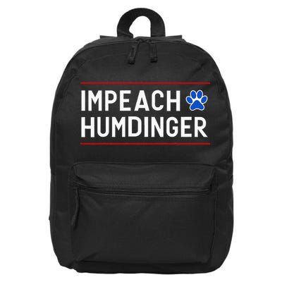 Funny Impeach Humdinger Tee 16 in Basic Backpack