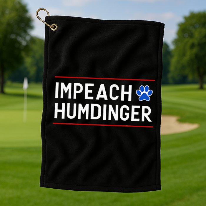 Funny Impeach Humdinger Tee Golf Towel