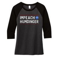 Funny Impeach Humdinger Tee Women's Tri-Blend 3/4-Sleeve Raglan Shirt