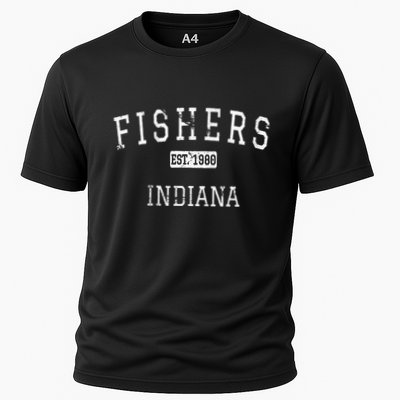 Fishers Indiana In Vintage Performance Shirt