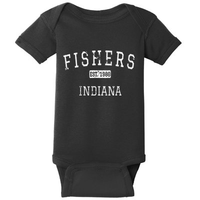 Fishers Indiana In Vintage Baby Bodysuit