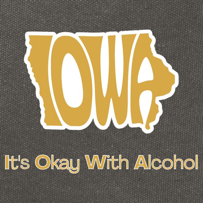 Funny Iowa Its Okay With Alcohol Iowa Joke Gift Cotton Canvas Backpack