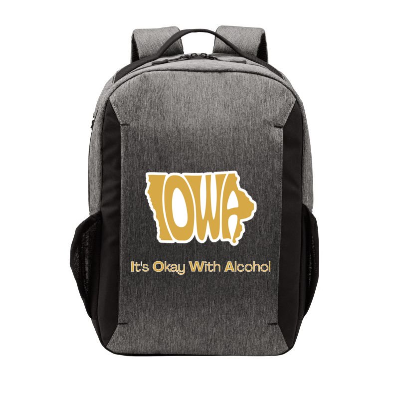 Funny Iowa Its Okay With Alcohol Iowa Joke Gift Vector Backpack