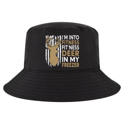 Funny I'm Into Fitness Fit'Ness Deer In My Freezer Deer Cool Comfort Performance Bucket Hat