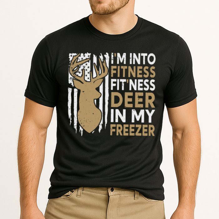 Funny I'm Into Fitness Fit'Ness Deer In My Freezer Deer Cooling Performance Crew T-Shirt