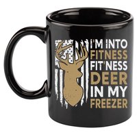 Funny I'm Into Fitness Fit'Ness Deer In My Freezer Deer 11oz C Handle Ceramic Mug
