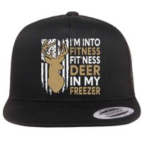 Funny I'm Into Fitness Fit'Ness Deer In My Freezer Deer Flatbill Hat