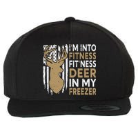 Funny I'm Into Fitness Fit'Ness Deer In My Freezer Deer Wool Snapback Cap