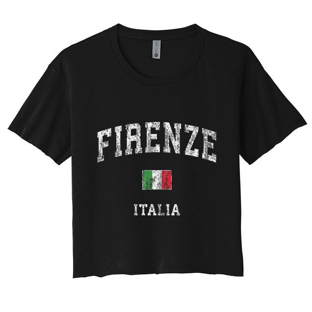 Firenze Italia Italy Vintage Athletic Sports Design Crop Top