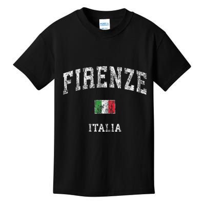 Firenze Italia Italy Vintage Athletic Sports Design Kids T-Shirt