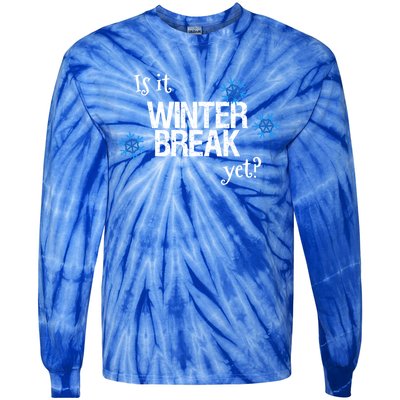 Fun Is It Winter Break Yet? School Christmas Break Vacation Meaningful Gift Tie-Dye Long Sleeve Shirt