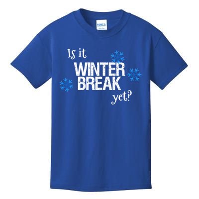 Fun Is It Winter Break Yet? School Christmas Break Vacation Meaningful Gift Kids T-Shirt