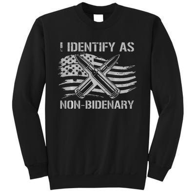 Funny I Identify As NonBidenary American Flag Sweatshirt