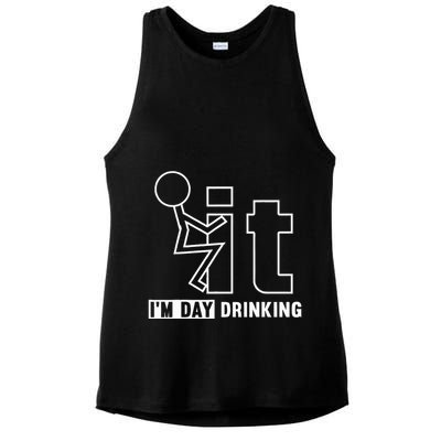 F It IM Day Drinking Funny Drink Ladies PosiCharge Tri-Blend Wicking Tank