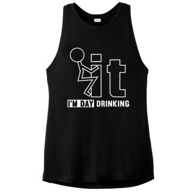 F It IM Day Drinking Funny Drink Ladies PosiCharge Tri-Blend Wicking Tank