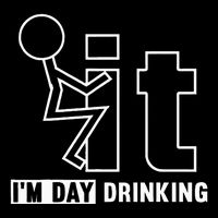 F It IM Day Drinking Funny Drink 7-Panel Snapback Hat