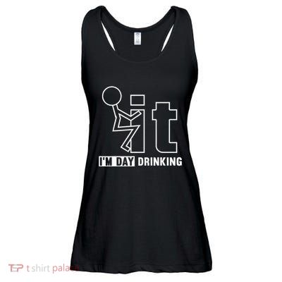 F It IM Day Drinking Funny Drink Ladies Essential Flowy Tank