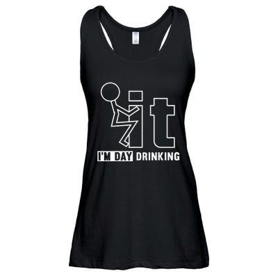 F It IM Day Drinking Funny Drink Ladies Essential Flowy Tank