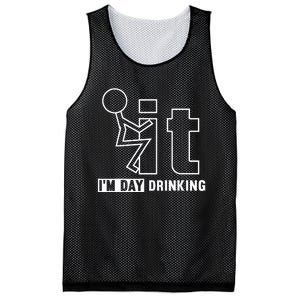 F It IM Day Drinking Funny Drink Mesh Reversible Basketball Jersey Tank