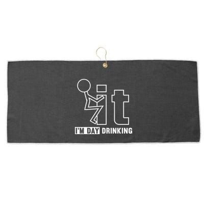 F It IM Day Drinking Funny Drink Large Microfiber Waffle Golf Towel