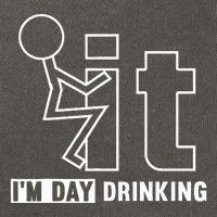 F It IM Day Drinking Funny Drink Cotton Canvas Backpack