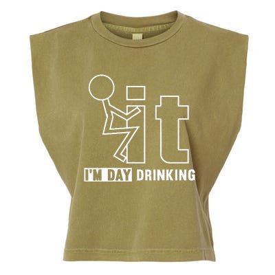 F It IM Day Drinking Funny Drink Garment-Dyed Women's Muscle Tee