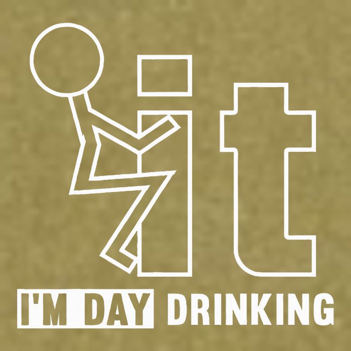 F It IM Day Drinking Funny Drink Garment-Dyed Women's Muscle Tee