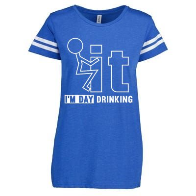 F It IM Day Drinking Funny Drink Enza Ladies Jersey Football T-Shirt