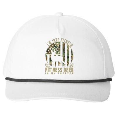 Funny IM Into Fitness FitNess Deer In My Freezer Deer Snapback Five-Panel Rope Hat