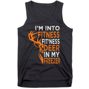 Funny IM Into Fitness FitNess Deer In My Freezer Deer Tank Top